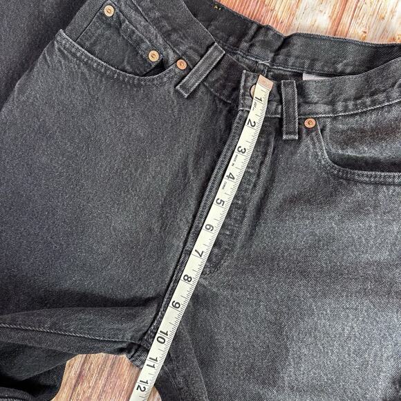 Vintage 90s Levis 501 Size 7 Black Button Fly Jeans Denim Pants Made USA 25x31.5 - Picture 6 of 12